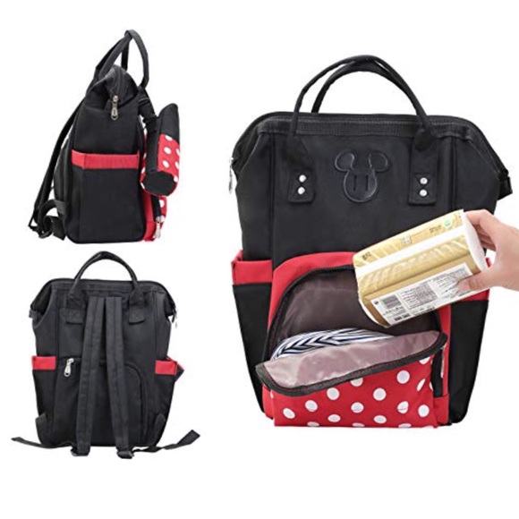 Minnie Mouse Large Capacity Backpack Diaper Bag - Picture 6 of 16